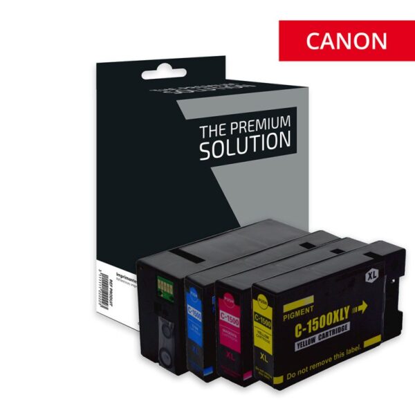 Pack x 4 jet d'encre équivalent à Canon 1500XL Noir/Cyan/Magenta/Jaune