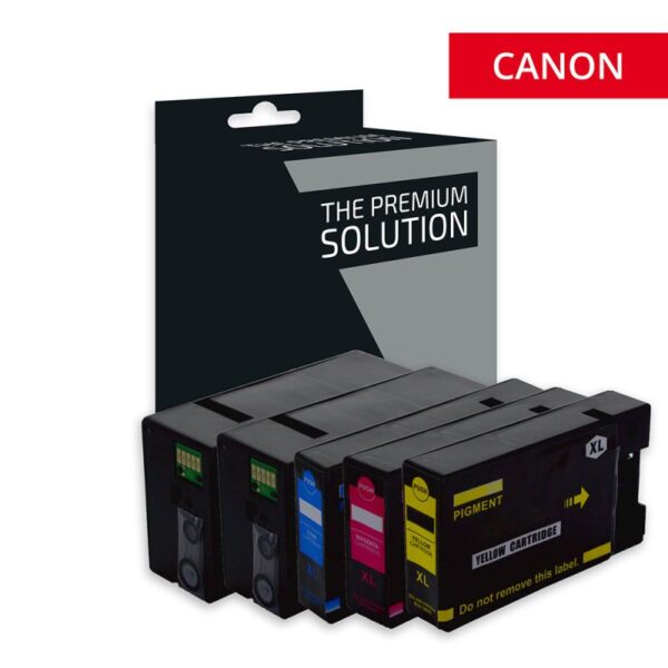 Pack x 5 jet d’encre équivalent à Canon 2500XL Noir/Cyan/Magenta/Jaune