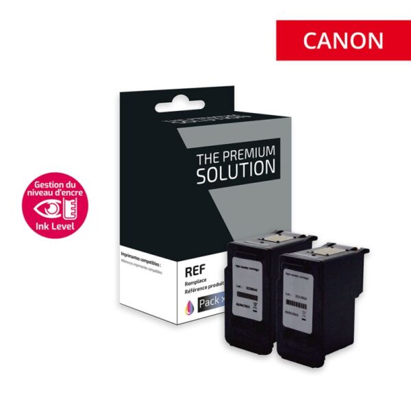 Pack x 2 jet d'encre équivalent à Canon 545XL / 546XL Noir/ Trois couleurs
