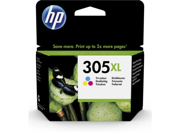 HP 305XL Cartouche d’encre trois couleurs grande capacité authentique