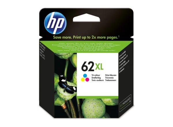 HP 62XL cartouche d'encre trois couleurs grande capacité authentique