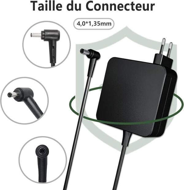 Chargeur pour pc portable ASUS 19V 2,37 a 45W (4.0 1.35mm)