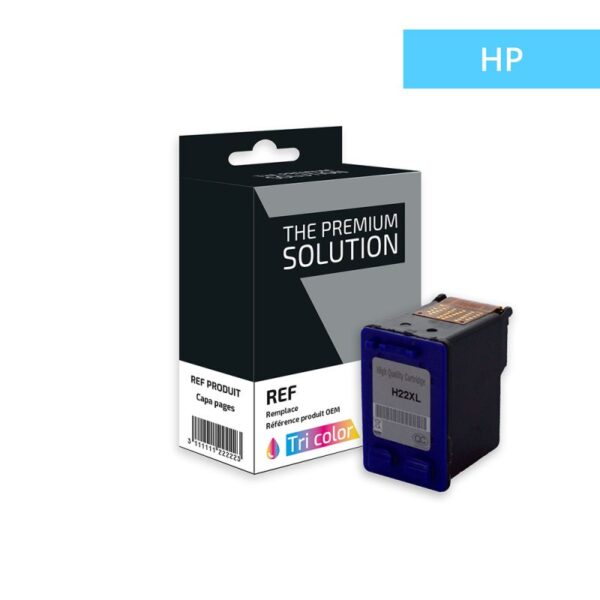 Cartouche jet d’encre équivalent à HP 22 XL tricolores