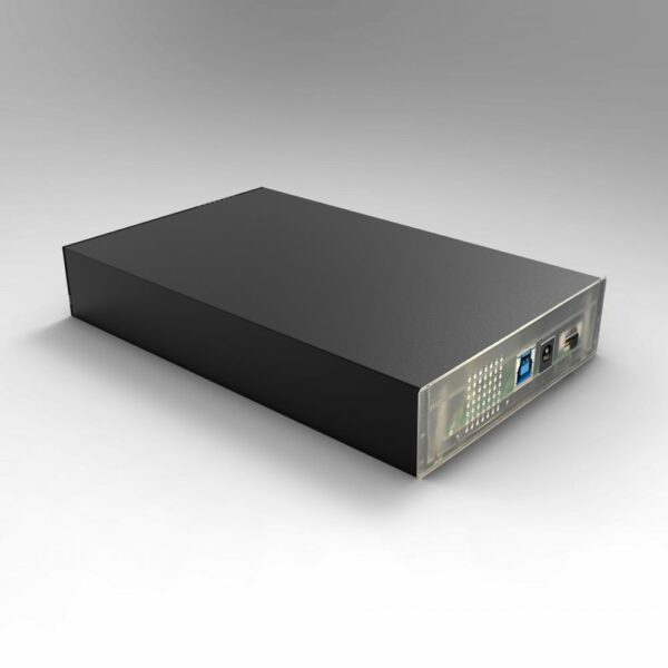 Boitier HEDEN pour HDD/SATA 3.5" jusqu'à 16 To, USB3.0 , boitier en alu, noir