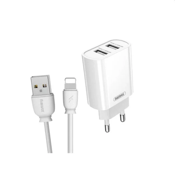 REMAX RP-U35 Pack Chargeur avec Câble USB / Lightning pour Iphone - Blanc
