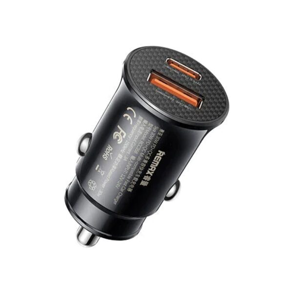Remax RCC358 Chargeur Allume-Cigare rapide 30 W PD+QC, noir