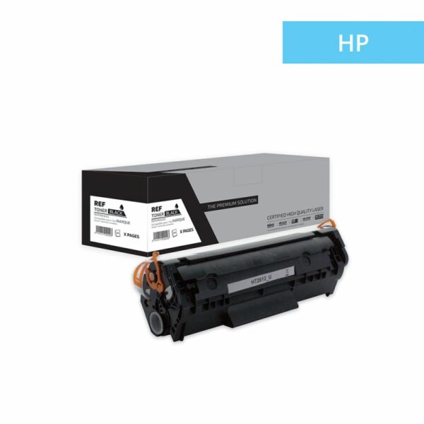 H-2612 - Toner équivalent à HP 12A, Q2612A, 103, 303, 703, CANON FX9, FX10, 104 - Black