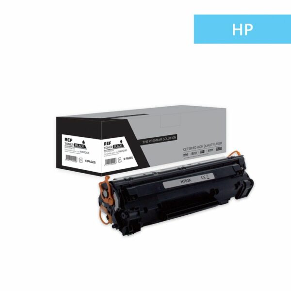 H-283X – Toner équivalent à HP CF283X, 83X,83A, CANON CRG737 - Black